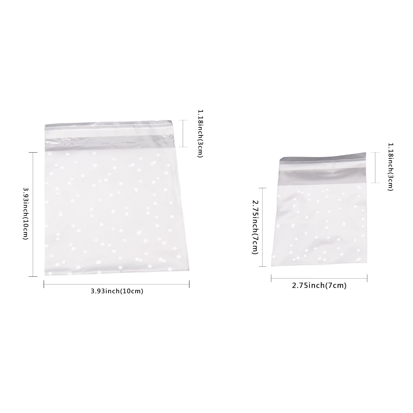 100PCS Transparent Dot Cookie Candy Bag Candy Bag Package For DIY Wedding Birthday Goodies Snack Baking Plastic Bag