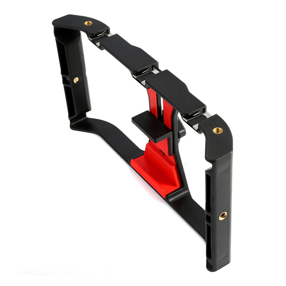 Kamera mobiltelefon stabilisator smartphone holder telefon håndtag beslag stabilisator anti-shake håndholdt skalerbar holder