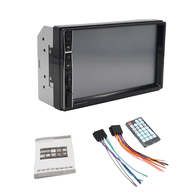 7 tommer skærm 2 din bil  mp5 afspiller fm-radio multimedie-afspiller 7032 touch-sn bluetooth-bilmonitor bakvendt bagfra