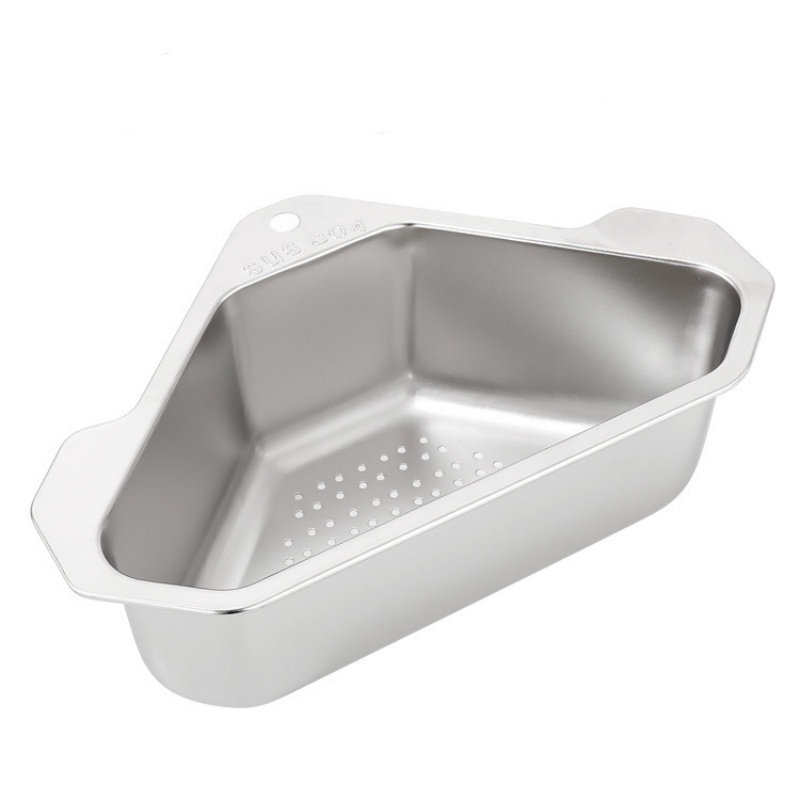 S/L Gootsteen Afvoermand Roestvrij Staal Driehoek Keuken Residu Filter Net - Wassen Groente Mand Opslag Plank, Huishoudelijk Gereedschap (L S/L Gootsteen Afvoermand Roestvrij Staal Driehoek Keuken Residu Filter Net - Wassen Groente Mand Opslag Plank, Huishoudelijk Gereedschap (L