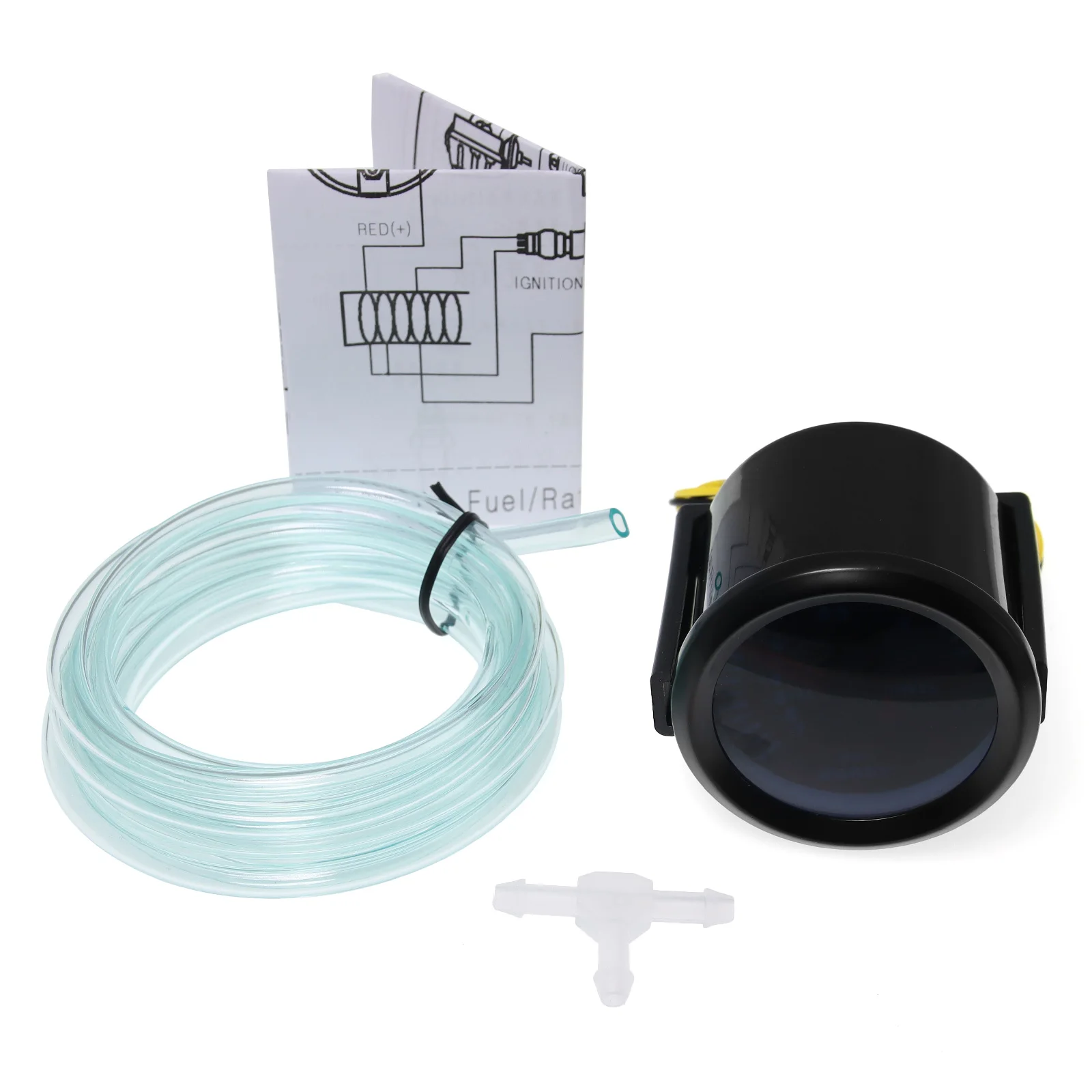 52Mm Auto Meter Rook Len Rode Wijzer Toerenteller Rpm Turbo Boost Meter Watertemp Meter Oliedrukmeter Vacuümmeter