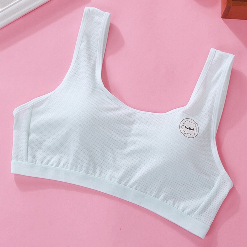 Underwear Teenage Girl Puberty Young Girls Training Bras Solid Cotton Teens First Bra for Kids Teenagers Breast Bras 8-16 Years: G