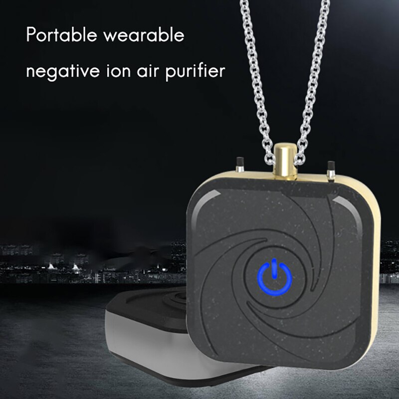 Purificador de ar pessoal wearable mini portátil 300mah bateria íon negativo colar pendurado pescoço purificador de ar