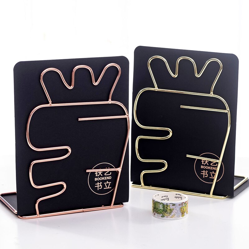 1 Pair Book Ends, Metal Bookends, Book Ends For Sh... - Grandado - View #8