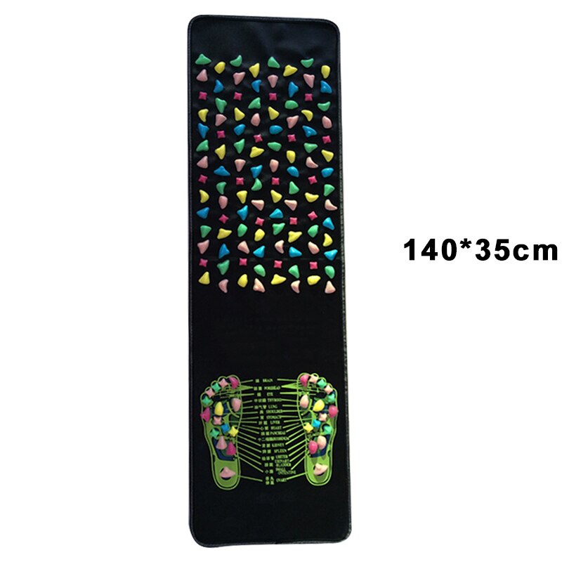 Walk Stone Massage Mat Chinese Reflexologie Pijnbestrijding Foot Spa Mat Gemak Vermoeidheid Van De Spieren En Zenuwen Pijn: 140cmx35cm