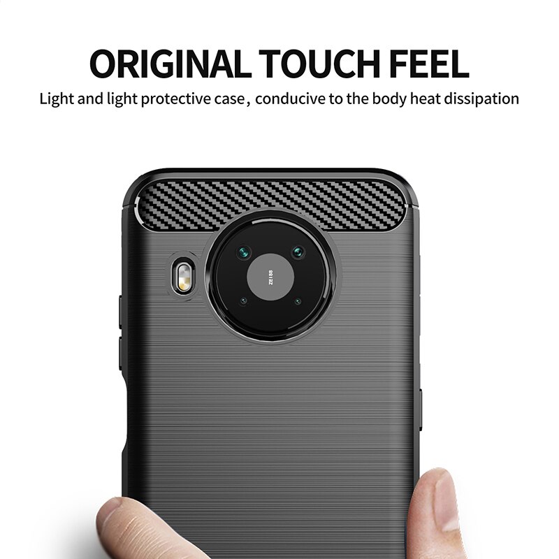 Schutzhülle aus stoßfestem silikon mit carbonfaser-optik für nokia  x20,  x20 tpu-schutzhülle für nokia  x20