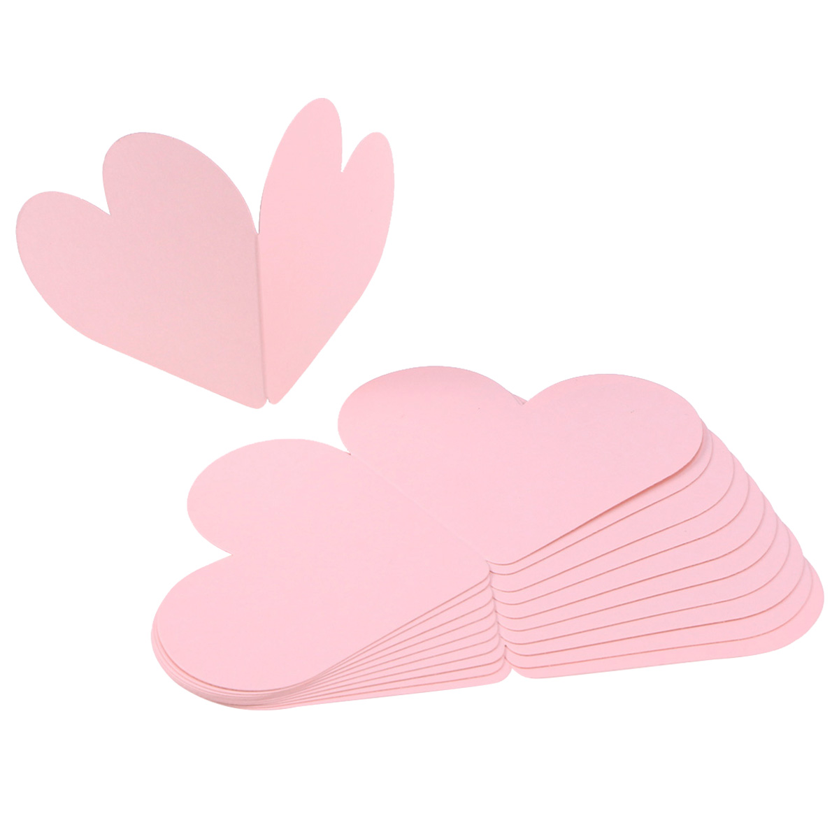 10pcs Heart Shape Folding Greeting Cards Lovely Small Message for Valentine's Day Thanksgiving )