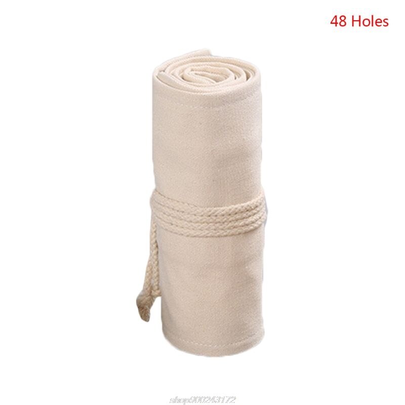 12/24/36/48/72 Gaten Canvas Roll Up Pen Gordijn Potlood Bag Case Make-Wrap Houder Opslag pouch Jy6 21: 48