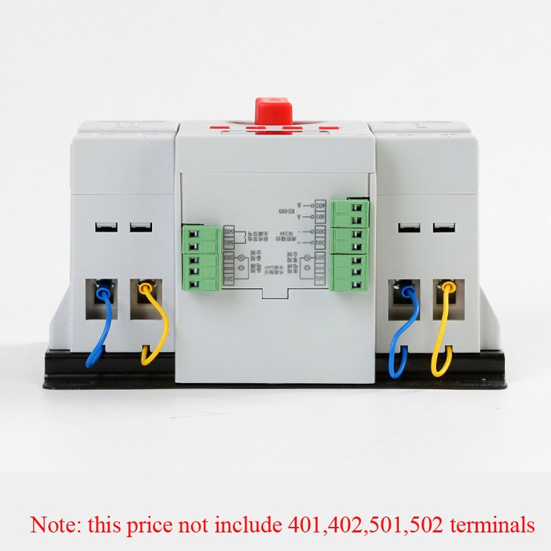 1 phase 2P ATS 63A Digital Programmable dual power automatic transfer switch with fire forced switching (active DC24V) output