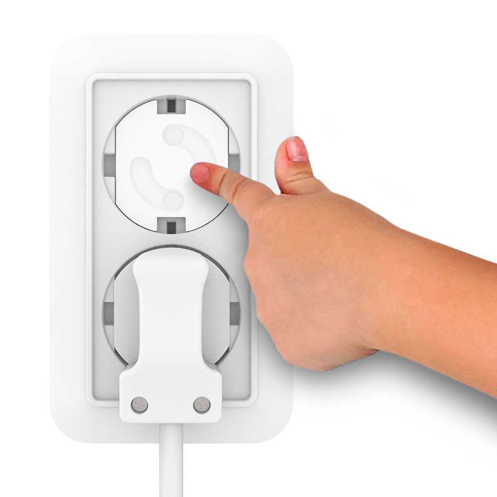 Ociodual 10x Beschermende Plug Veiligheid Kids Babies Schuko Europese Eu Met Witte Lijm 10 X Set Lot Kind Bebe Sticker