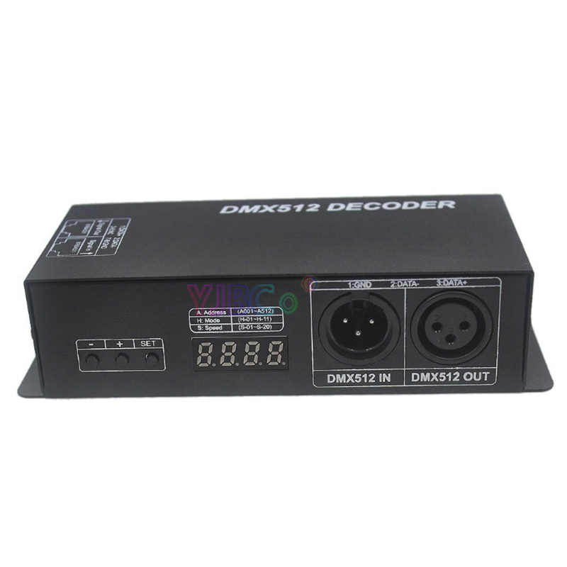 DC12V ~ 24V RGB RGBW 3CH 4CH DMX512 decoder mit digital display DMX zu PWM 3CH * 8A 4CH * 4A led streifen dimmer