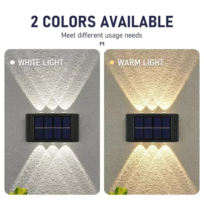 Solar--LED-Licht für Höhle Außenbereich, wasserdichte Wandleuchte, Dämmerung bis Morgendämmerung, Zaunbeleuchtung für Sommer, Garten, Hof, Veranda, Gehweg, Camping, Heimdekoration