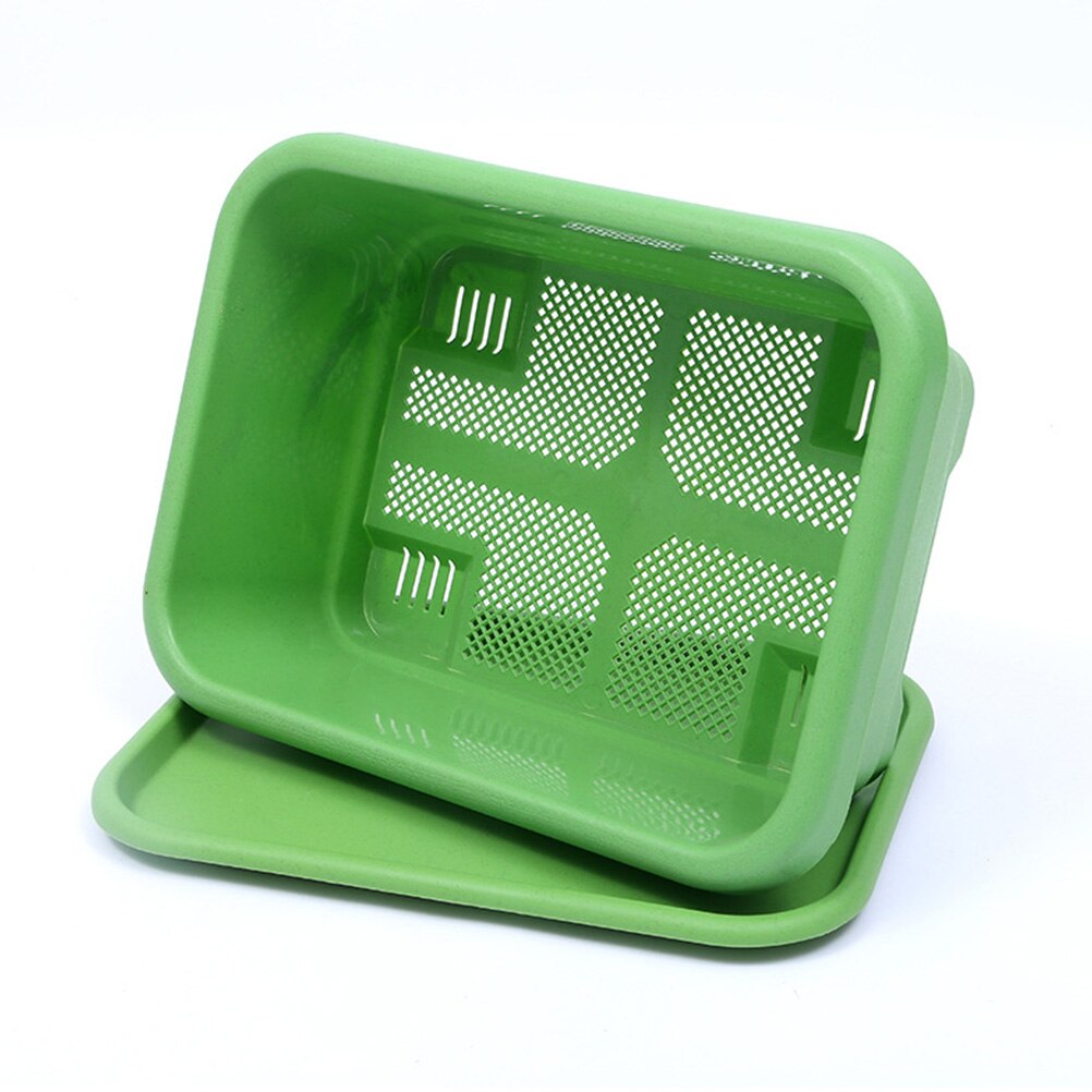 Plastic Fruits Vegetables Planting Pot Soil Culture Pot Planters Growing Containers Garden Planting Tools Balcony Flower Pot: Light Green