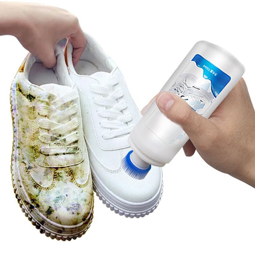 100ml Weiß Schuh Reiniger Bleichen Polnischen Reinigung Werkzeug Schuh Pinsel Schuh Turnschuhe lässig Leder Schuhe Reinigung Schuh Pflege Liefert