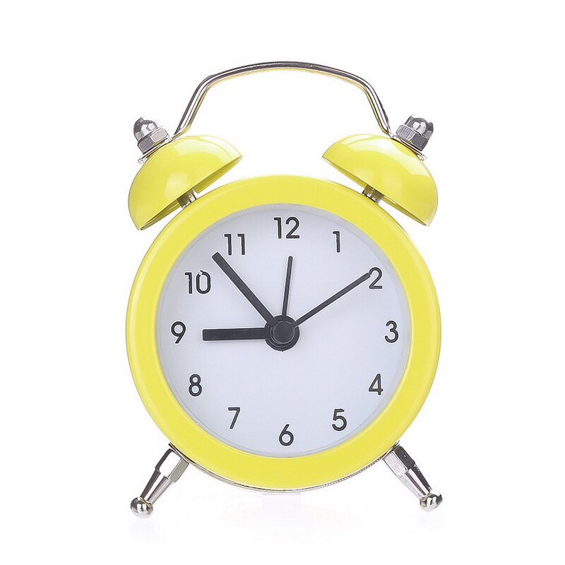 50mm Mini Alarm Clock Travel Bell Alarm Clock Analog Desk Clock with Bell Camping Outdoor Tools Small