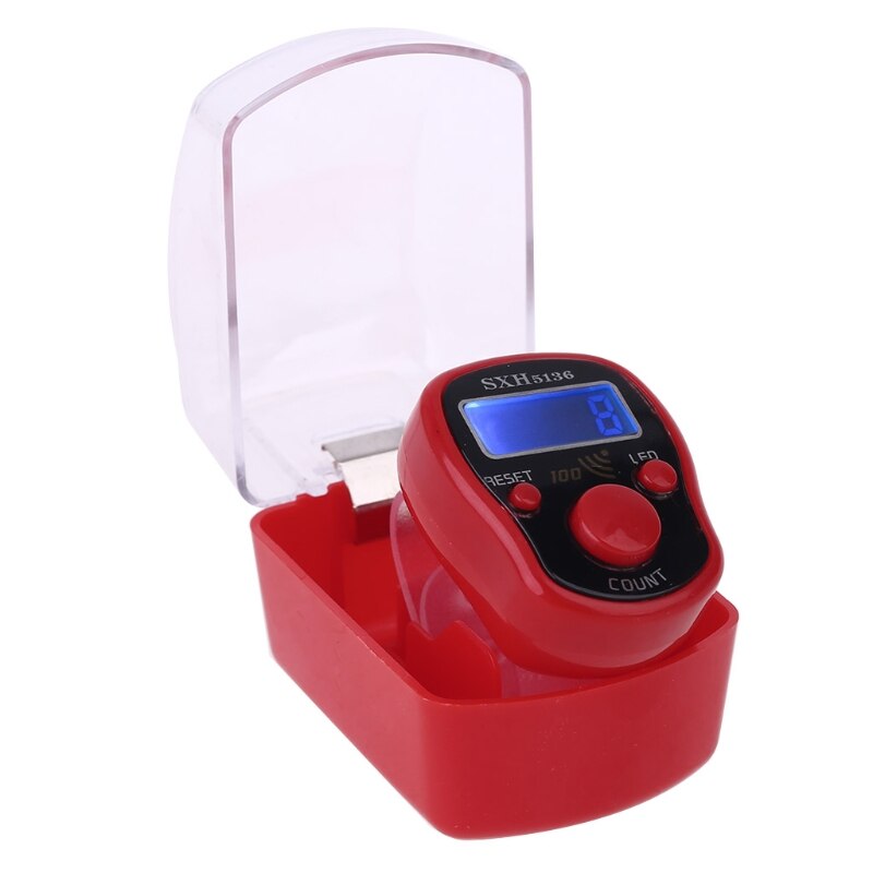 Portable Wrist Digital Electronic Counter with LED Light and Sound Finger supports reset Tool: R