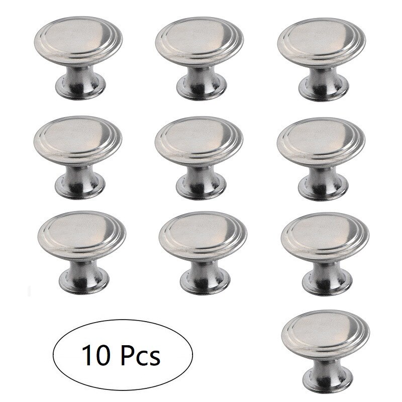 12 Stuks Lade Knoppen Furniture Kast Lade Pull Keukenkast Deur Kledingkast Dresser Pulls Handles Knop Hardware Tool: Silver b   10PCS