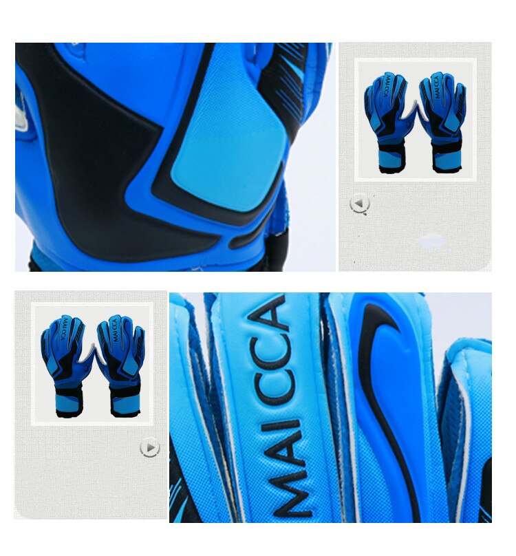 Newest Kids Football Gloves Latex Goalkeeper Gloves Soccer Goal Keeper Kit Goalie Training Gloves With Fingersaves Protection