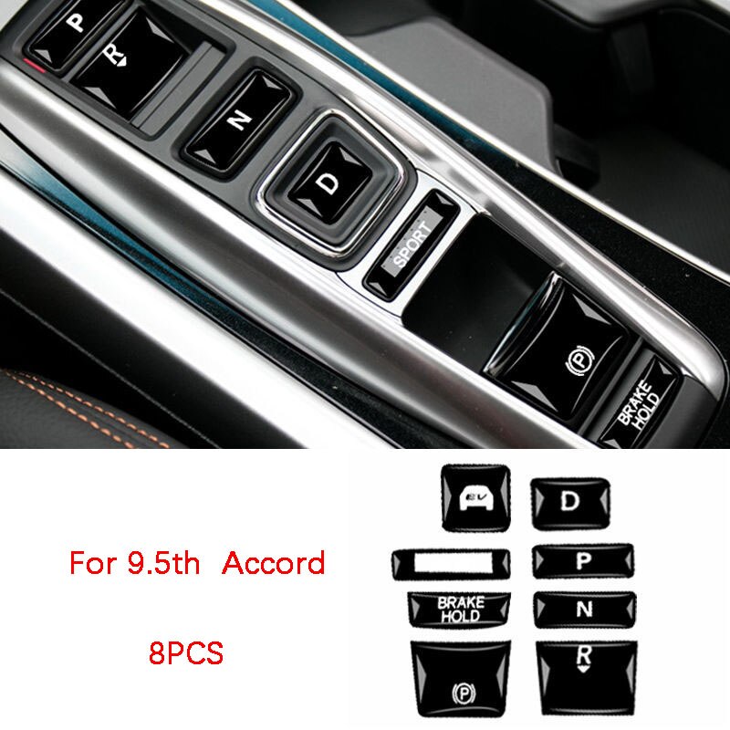 Auto Airco Centrale Bedieningspaneel Beschermfolie Auto Venster Bedieningspaneel Sticker Voor Honda 10th Accord Inspire: WHITE