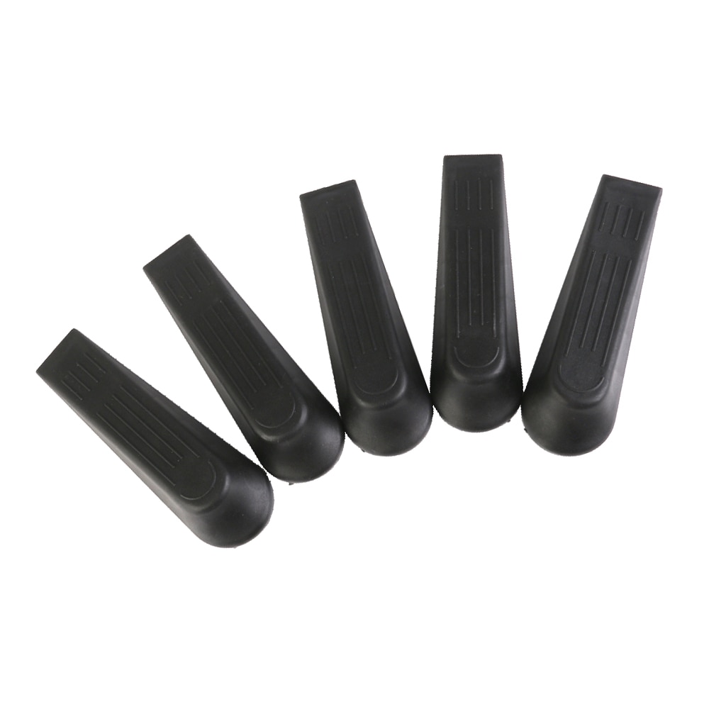 5PCS Black Door Stops Stoppers Wedges Jam Block Holder Cather Home Office