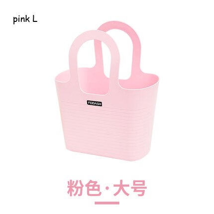 Wash basket, portable shower basket, bathroom toiletries storage basket, Korean cute bath basket: 4