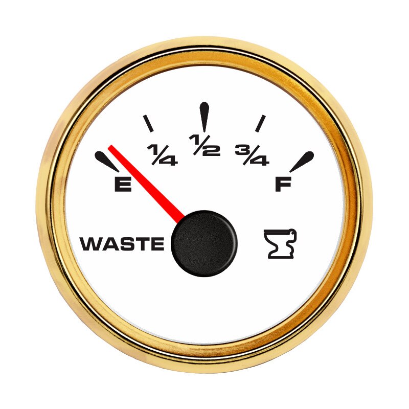 600/500/250mm Water Sender Unit Water Level Sewage Gauge Sensor Boat Car RV Holding Tank Level Gauge 0-190ohm 240-33ohm 12V/24V: White gold