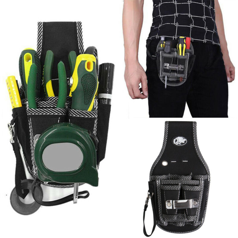 Elektricien Tool Bag Nylon Stof Taille Pocket Pouch Riem Opslag Kit Houder Onderhoud