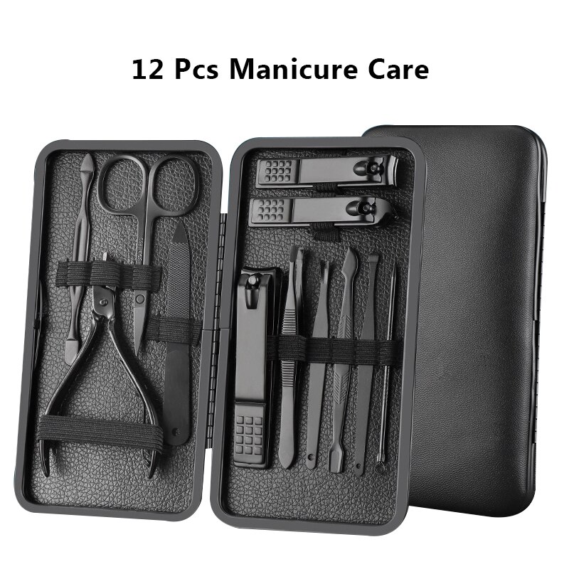 Nail Scissors Tool 7/10/12/16/18Pcs Stainless Steel Scissors Nail Professinal Nail Household Ear Spoon Clipper Bail Scissors Set: 12pcs
