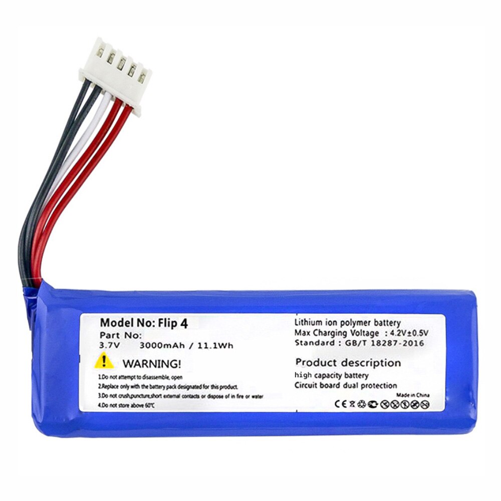 Batterij Voor Jbl Flip 3 & 4 Speler Flip3 Flip4 Li Polymer Oplaadbare Accumulator Pack Vervanging 3.7V 3000 mah GSP872693 & 01