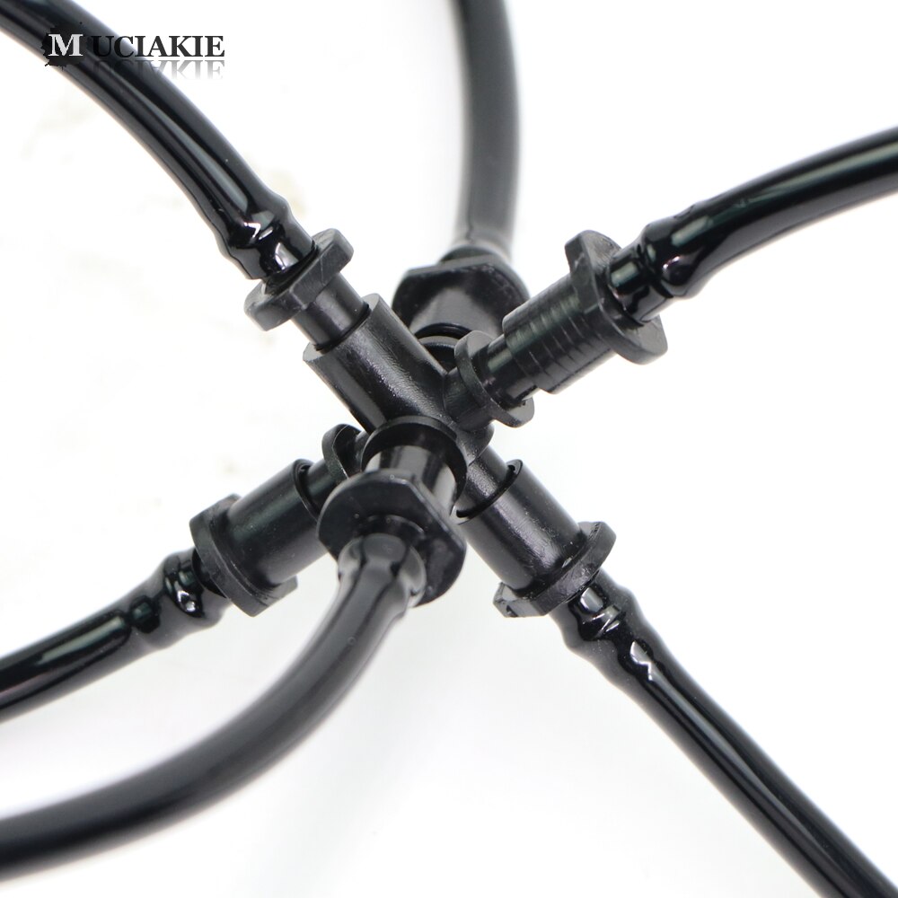 MUCIAKIE 4/7MM 6-Way Garden Water Connector for Micro Tubing 1/4'' Hose Water Splitters Micro Irrigation Coupling Adaptor Barbed