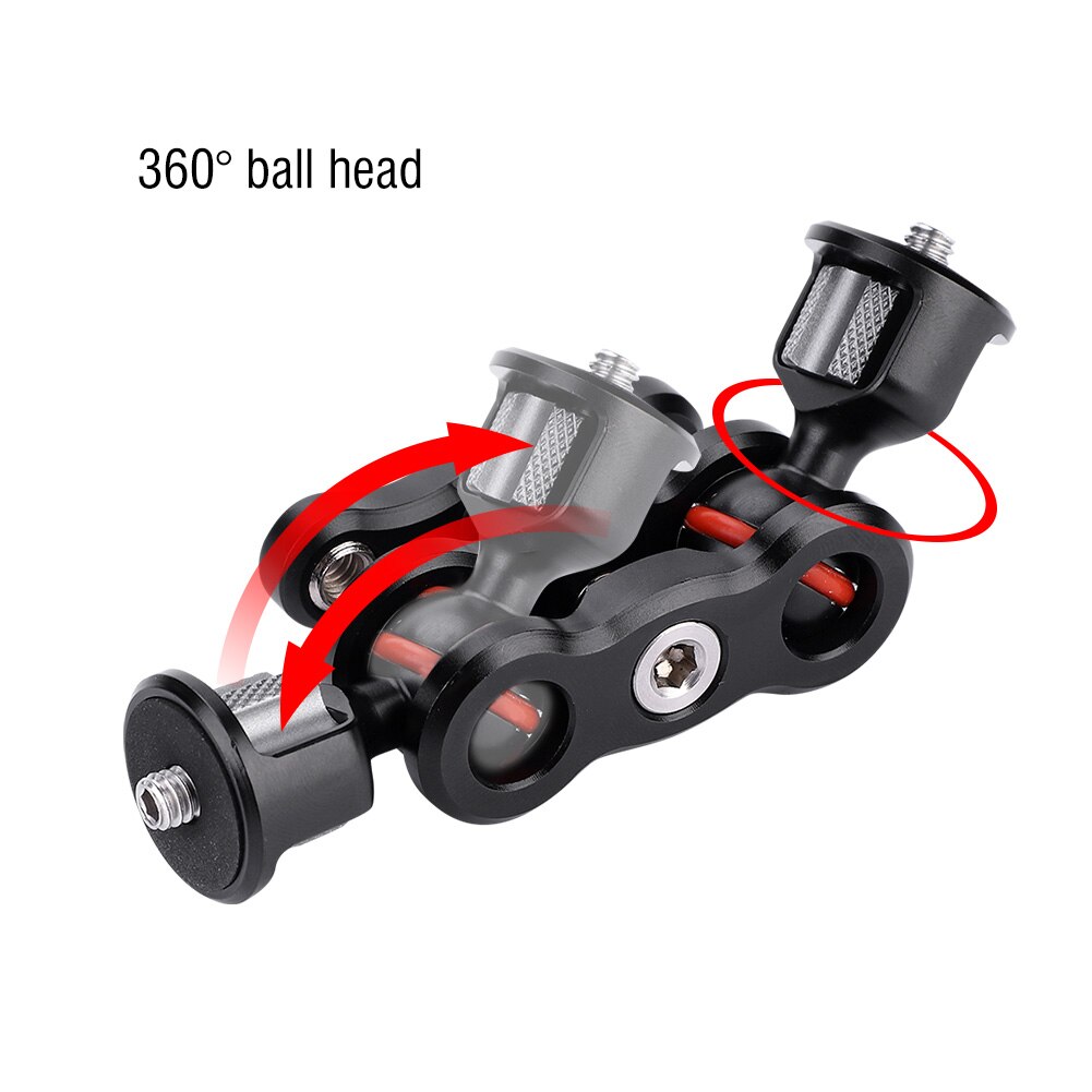 Multi-Funktion Magie Arm Dual Ball Kopf Heißer Schuh Magie Arme Mount Adapter Mit Schraube Kamera Zubehör