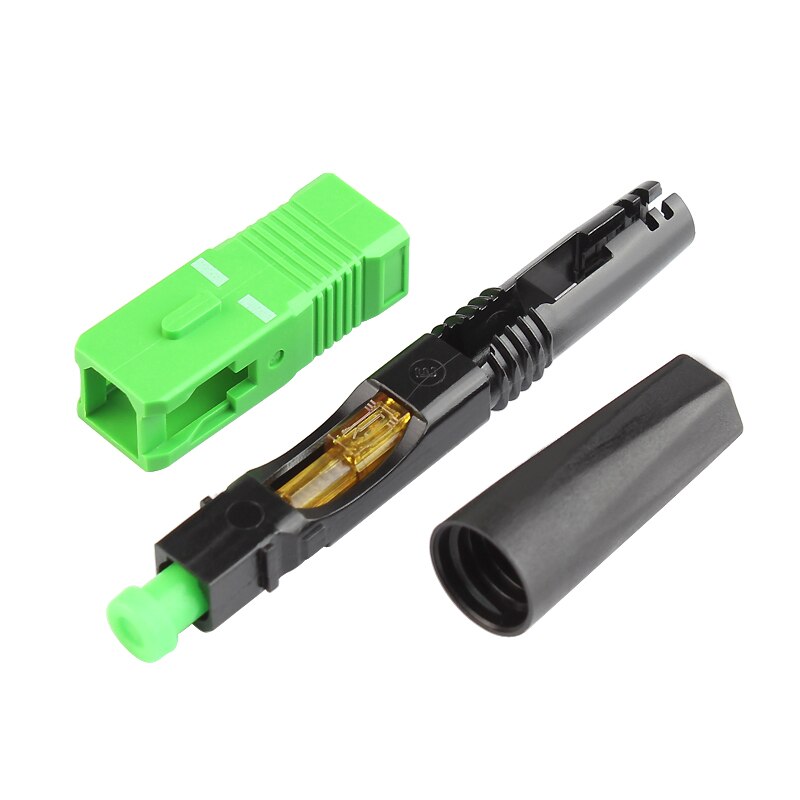 100PCS FTTH quick connector Embedded SC APC Fiber Optic Fast Connector single-mode SCAPC fiber optic connector