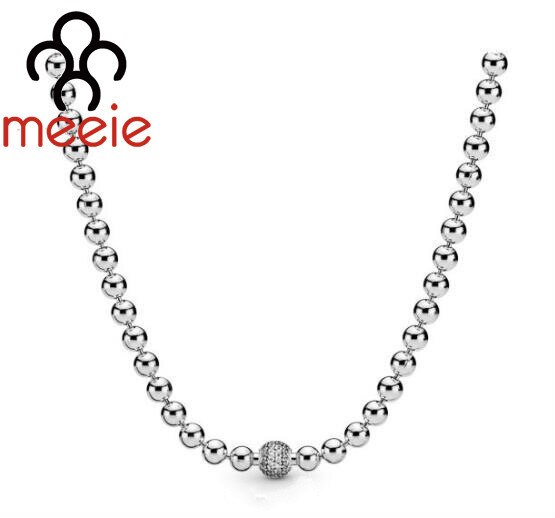 Authentische 925 Sterling Silber Charme Halskette Original Es Ist EINE Halskette Auf Es Schmuck Für frauen Hochzeit DIY schmuck