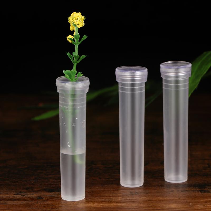 Healifty 50 Uds. Tubo con flor transparente práctico tubo con flor s contenedor de agua para floristería