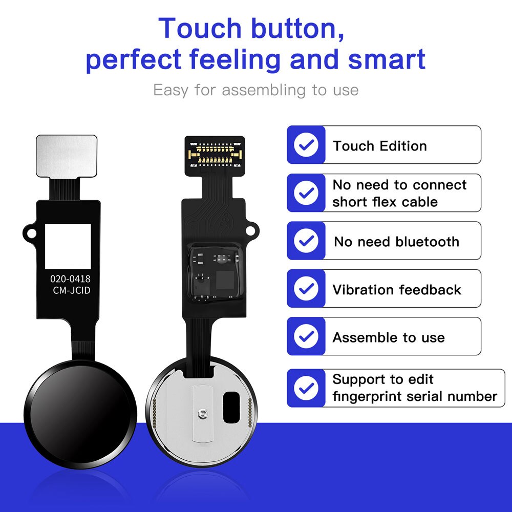 Universal Home Button With Flex Assembly for iPhone 7/7P/8/8P/SE2 Complete Assembly Spare Part Replacement No Touch ID