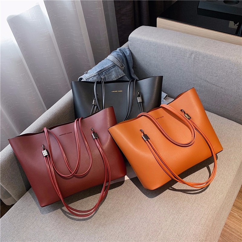 Vrouwen Tas Solid Vrouwen Pu Lederen Handtassen Luxe Lady Hand Tassen Met Purse Pocket Vrouwen Messenger Bag Grote Tote sac Bols