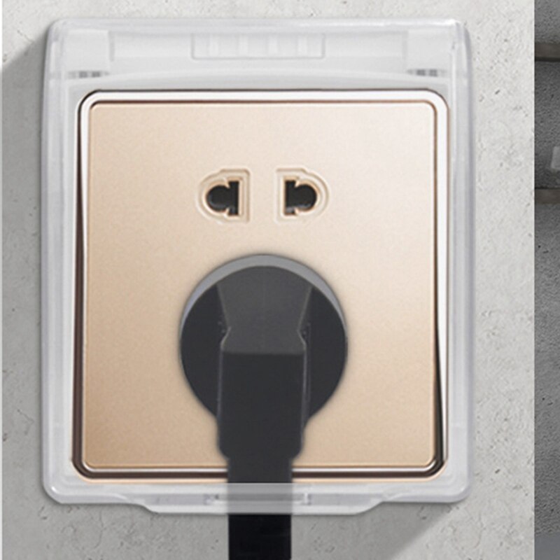 Transparent Box Switch Socket Protective Box Dust Cover For Wall Socket Square Switch Box Household Waterproof Cover Box