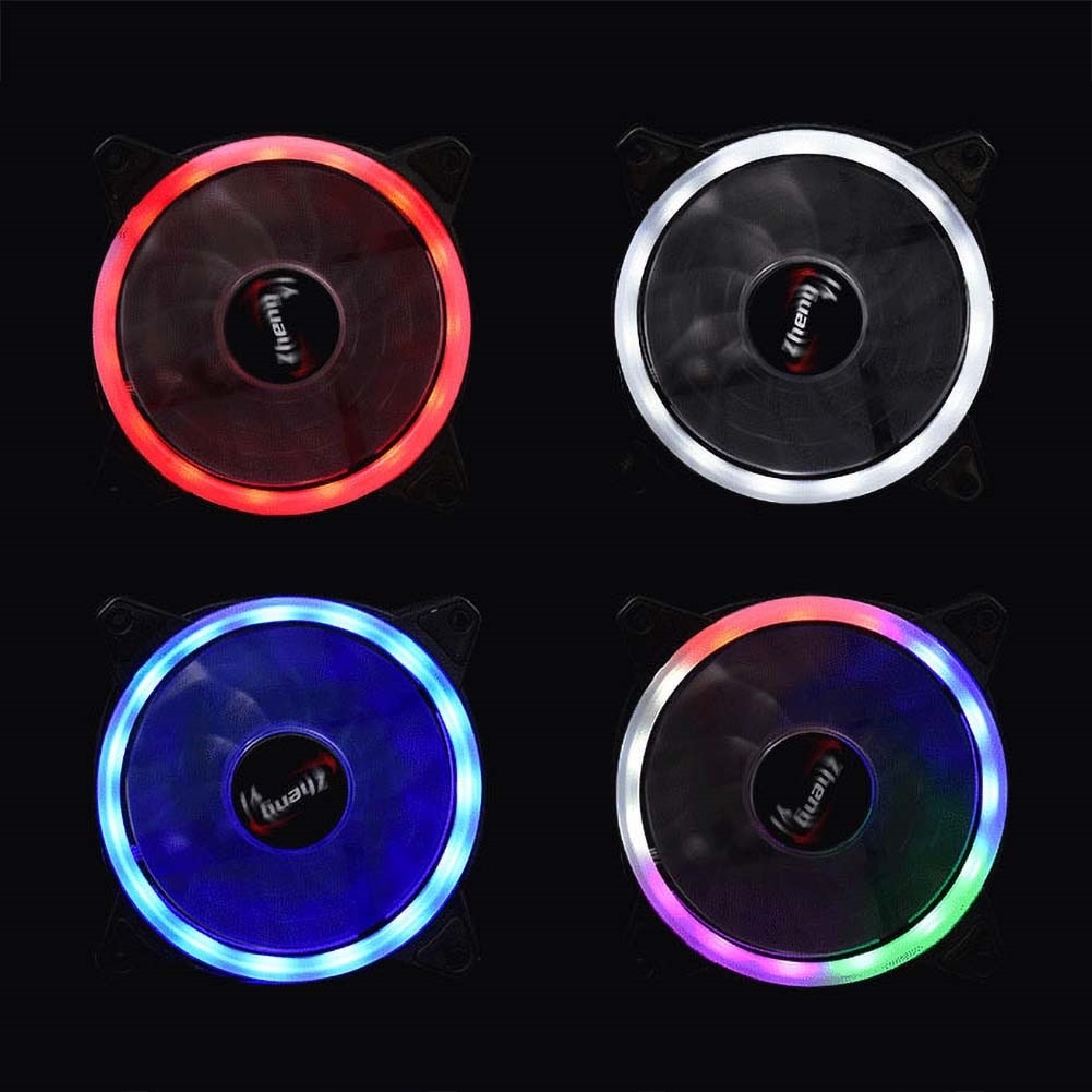 Led kabinet blæser 120mm blæsere lydløst ærmeleje 3 ben /4 ben desktop pc blæser computer køler køler cpu kølere radiatorer til pc