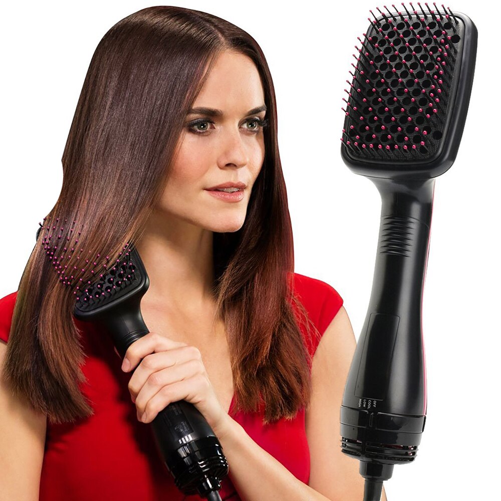 Hair Dryer Brush Air Brush Hair Dryer & Volumizer 2 in 1 Multifunctional Negative Ions Hair Blow Dryer Straightener Brush