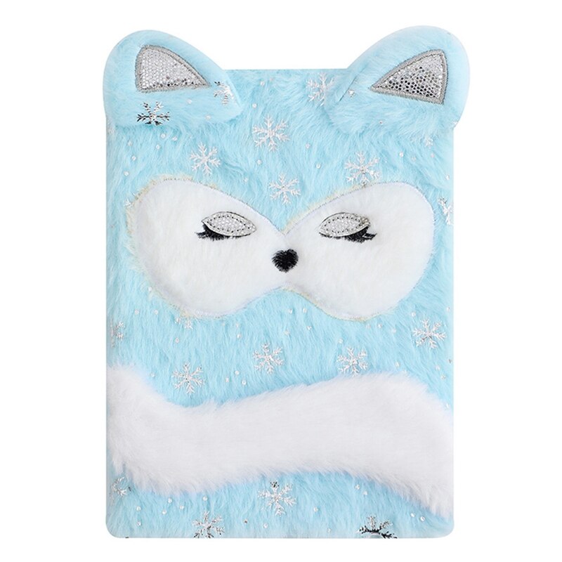 Carnet de notes en peluche chat mignon pour filles, Kawaii, pendentif, porte-clés, chats à fourrure, carnet agenda quotidien, carnet de notes, papeterie