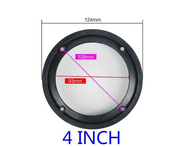 GHXAMP 5 zoll 6,5 zoll 8 zoll Subwoofer Auto Lautsprecher Grill Mesh Auto Lautsprecher Dekorative Schutzhülle ABS Hohe- ende Weiß