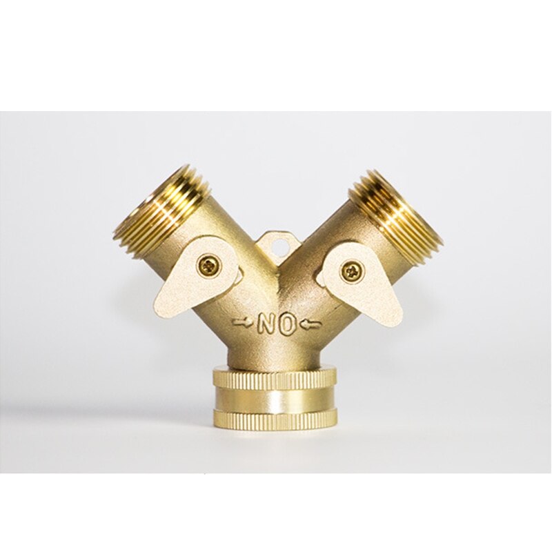 Brass Manifold 3/4" Tap Splitter Brass Manifold Double-Way Y Water Separator
