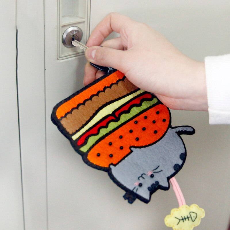 Cartoon Keychain Sewing Kit Non-Woven Diy Homemade Felt Keychain Kit Felting Keychain Cute Cartoon Hanging Keychain Make Tool