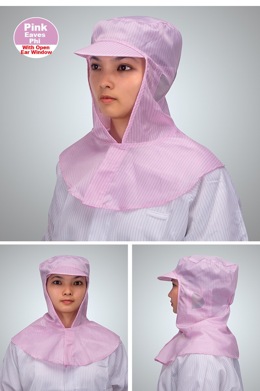 The Factory Sells Safety Helmet Antistatic Hat Cap German Antistatic Cape Dustproof Casco Helmet Safety Hat Wide Brimmed Hat: Pink  Brim Cape