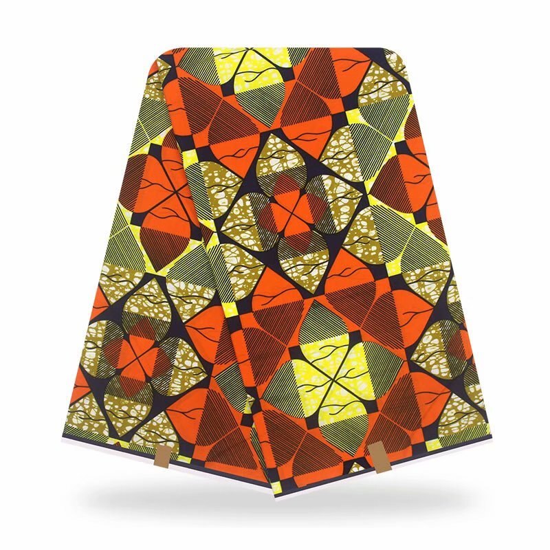 Seneste originale ægte afrikansk voks 100%  bomuldsstoffer stof med afrikansk vokstryk 6 yards til syning  y20702-6: Som billede 13