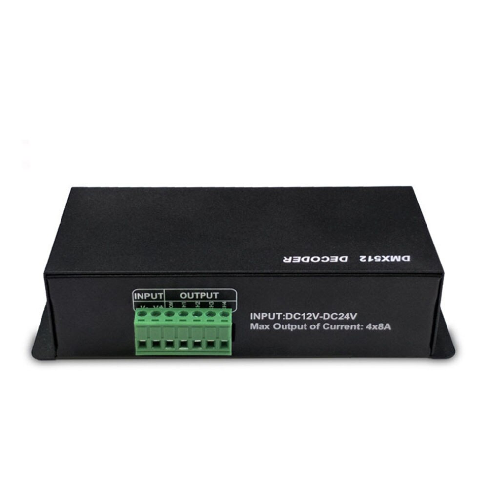 RGB RGBW 3CH 4CH DMX512 LED Decoder With Digital Display DMX to PWM 3CH*8A 4CH*4A Led Strip Dimmer DC12V~24V