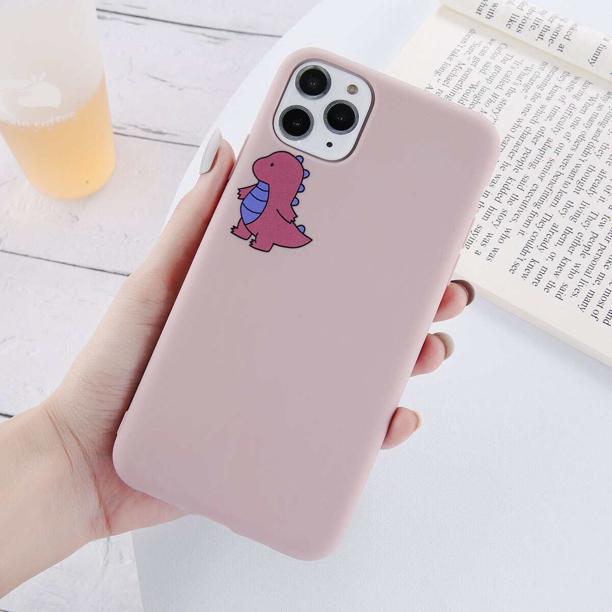 Lovebay Cartoon Lovely Dinosaur Phone Case For iPhone 11 Pro Max X 7 8 8plus XR XS Max 6S 6Plus Covers Soft TPU Candy Color Case: For iPhone XS Max / T2