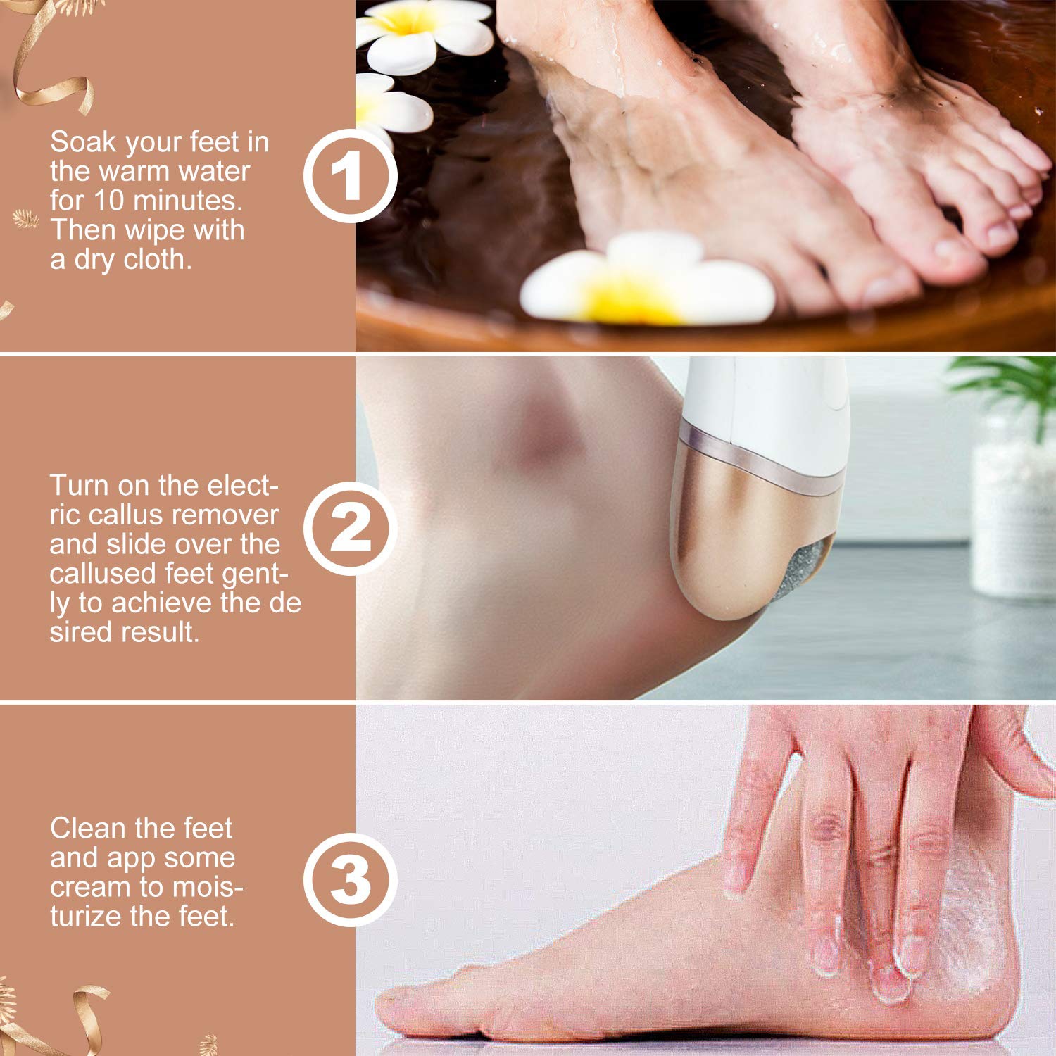 Rechargeable Electric Foot Care Waterproof Tool Grinding Pedicure Kit Foot File Dead Skin Callus Remover Exfoliator Heel Machine