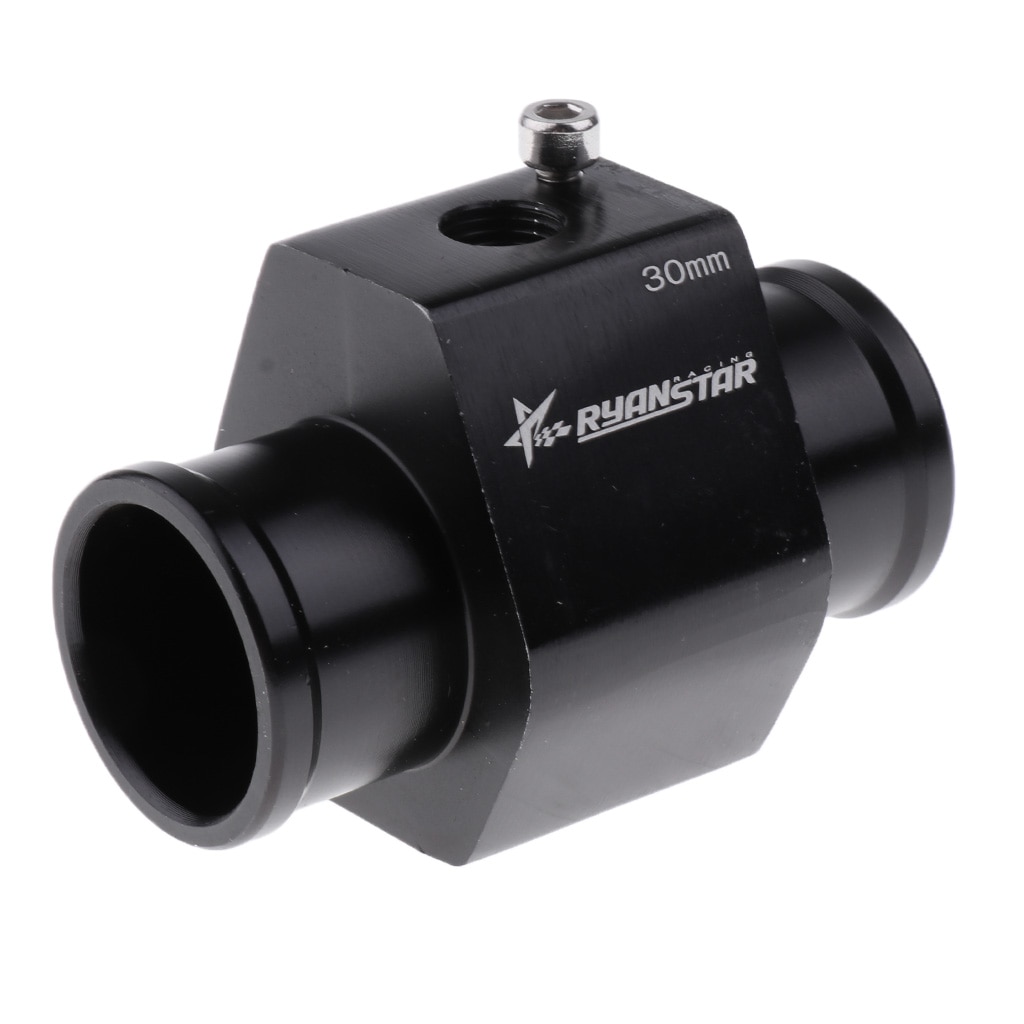 Universal Aluminium Water Temperatuur Temp Sensor Gauge Joint Pipe Radiator Slang Adapter 24 Mm Zwart