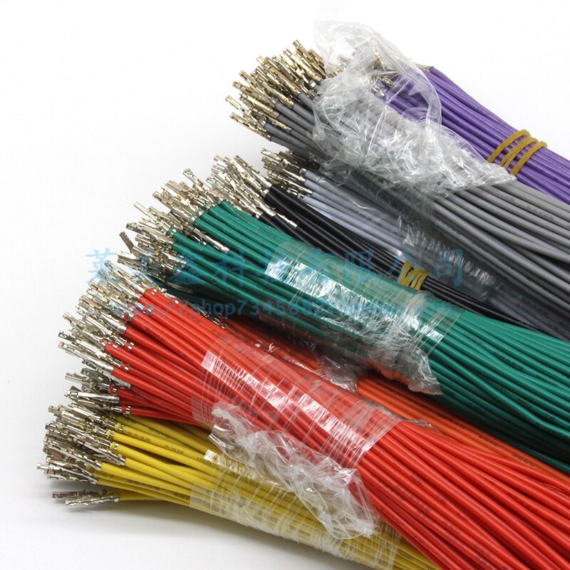 100PCS MX3.0 female terminal line single-end terminal 1007/22# line wire tail tinned single wire harness length 20/30CM